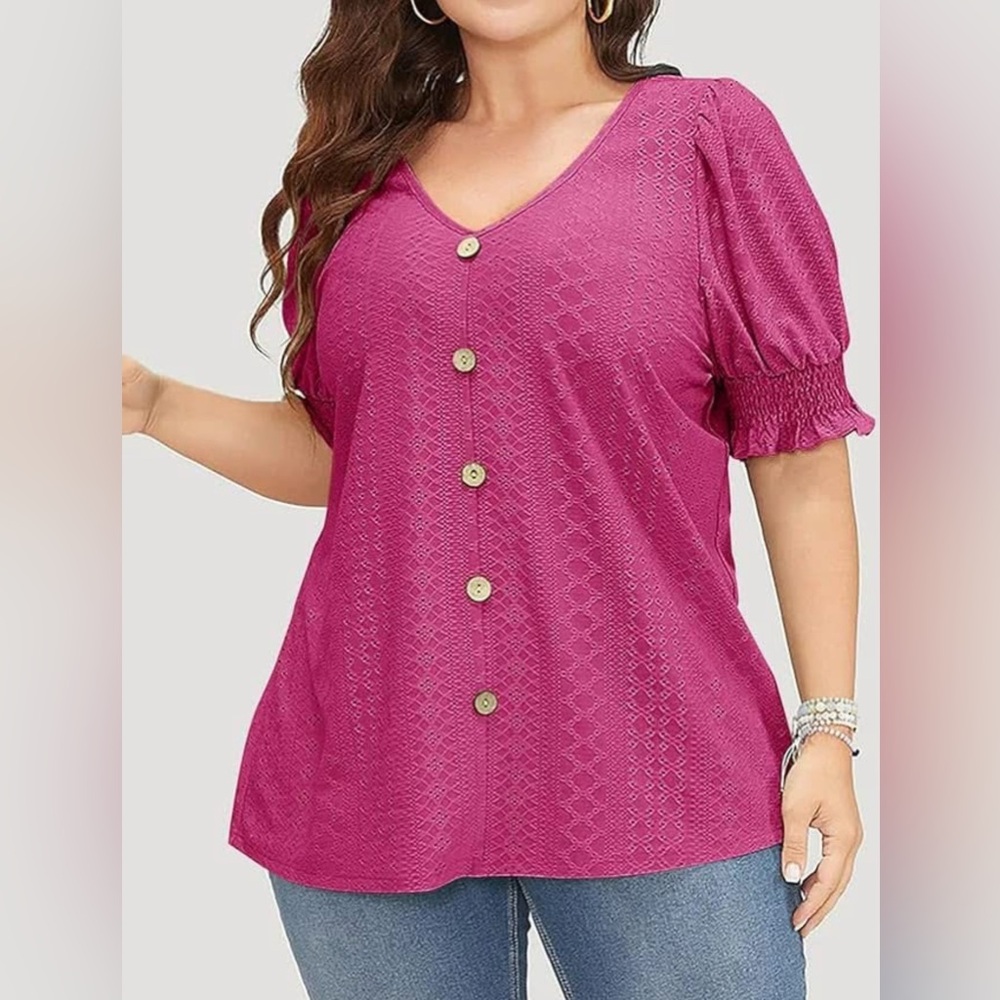 NEW BloomChic Pink Button-Down Blouse / Tops size 22/24